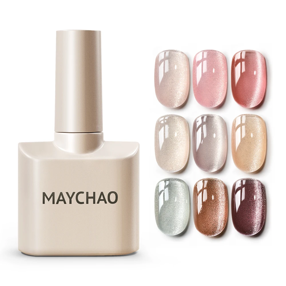 12ML Cat Magnetic Gel Nail Polish Semi Permanent Dynamic Glitter Reflective Soak Off UV Art Varnish