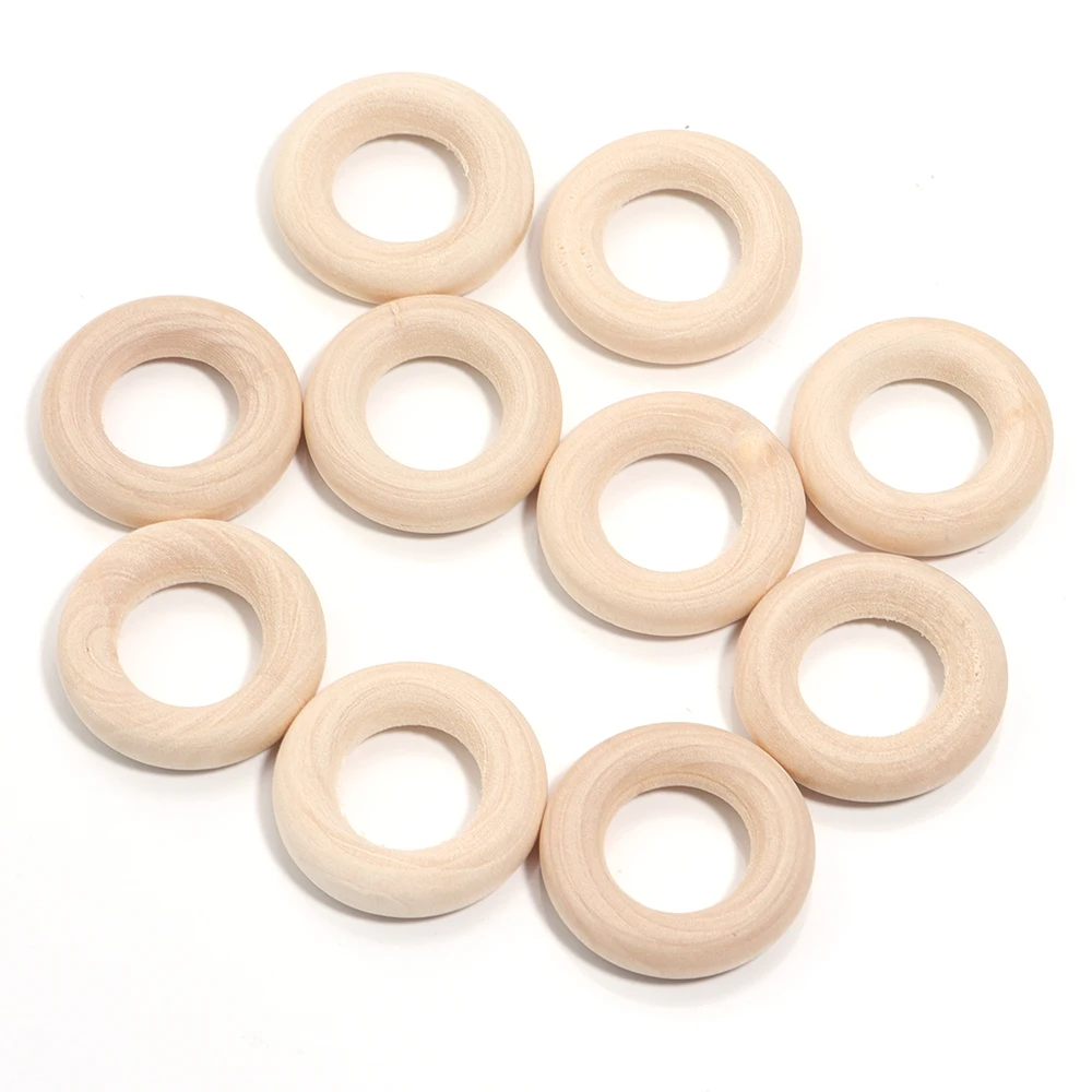 Round Wooden Ring for DIY Handicrafts and Decor Accessories