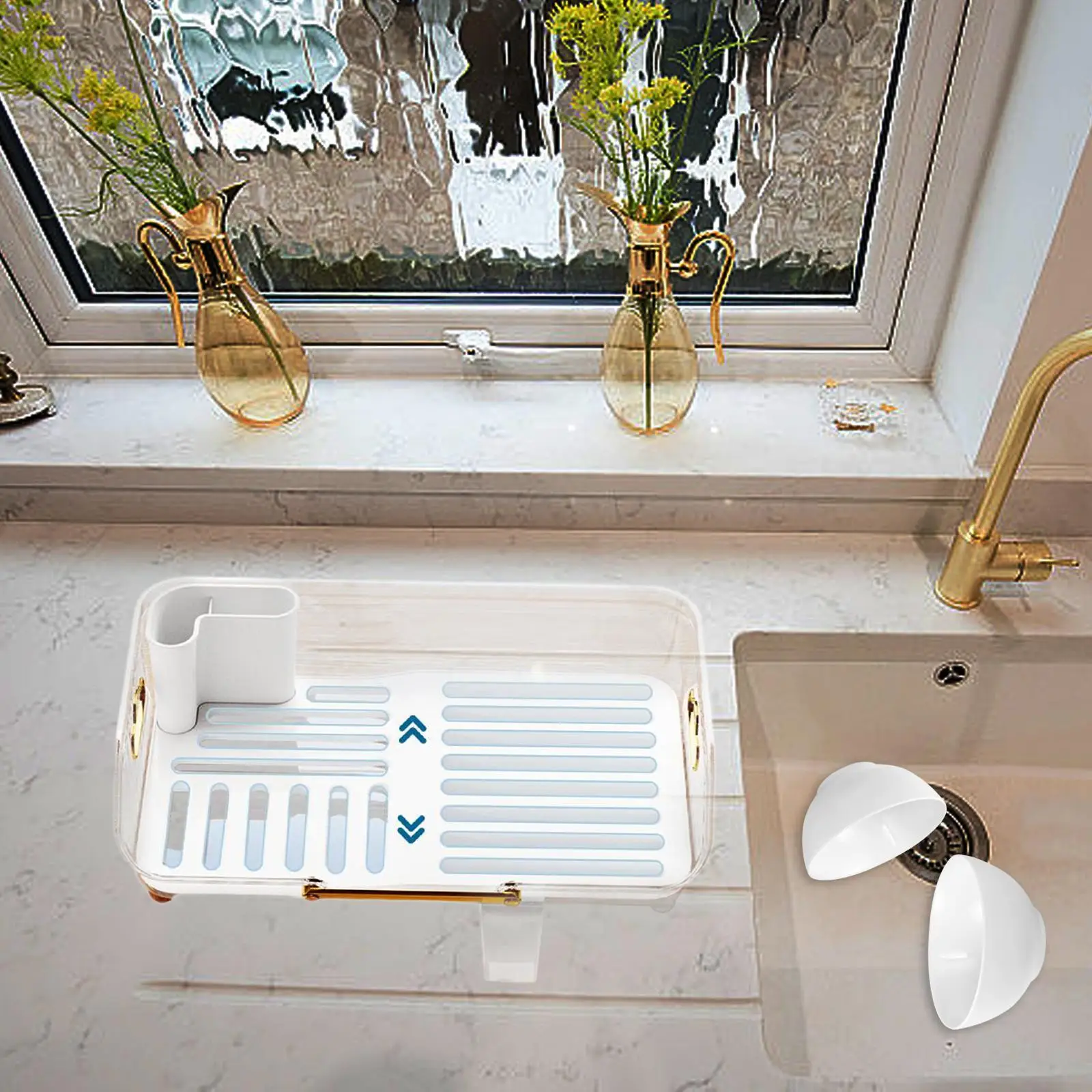 Dish Drying Rack with Drainboard Kitchen Storage Rack Dish Rack for Utensils Dish Drying Rack with Drainboard Kitchen Storage Rack Dish Rack for Utensils