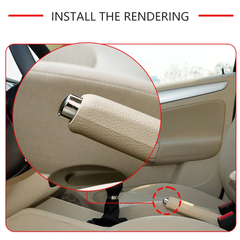Chrome Handbrake Lever Push Button Cover 1J0711323D For VW Golf 4 GTI R Jetta Variant A4 Bora MK4 MK5 GLI Beetle Car Accessories handbrake button cover
