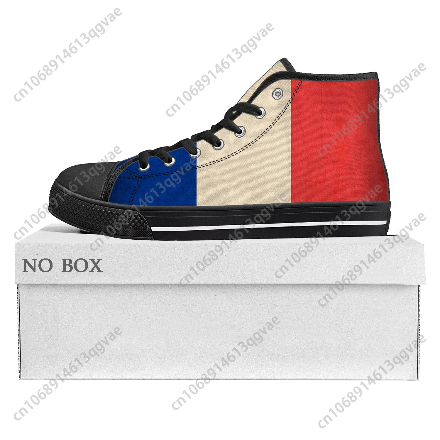 French Flag High Top High Quality Sneakers Mens Womens Teenager Canvas Sneaker France Casual Couple Shoes Custom Shoe