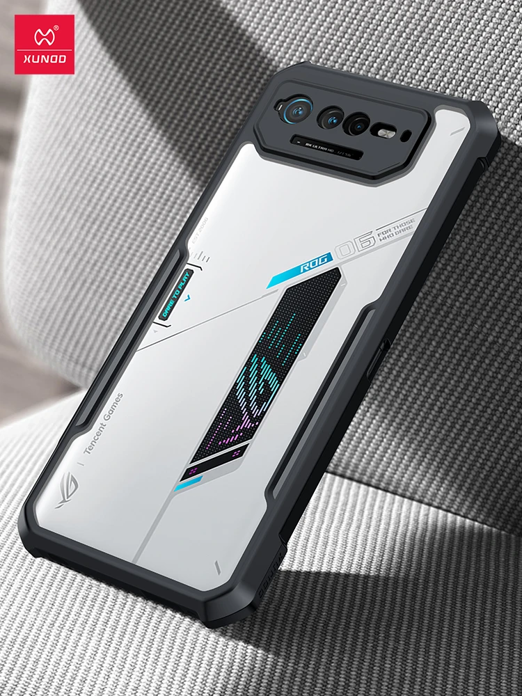 Xundd For Asus ROG Phone 6 6 Pro Case,Airbags Bumper Shockproof Shell,Transparent Back Cover For ASUS Rog Phone 5 6 Pro Case iphone 11 Pro Max  silicone case