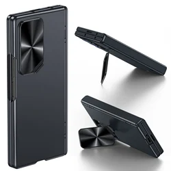 All-Inclusive Ultra-Thin Shockproof Case with Stand and Screen Protector for Samsung z Fold 6 (PC black)