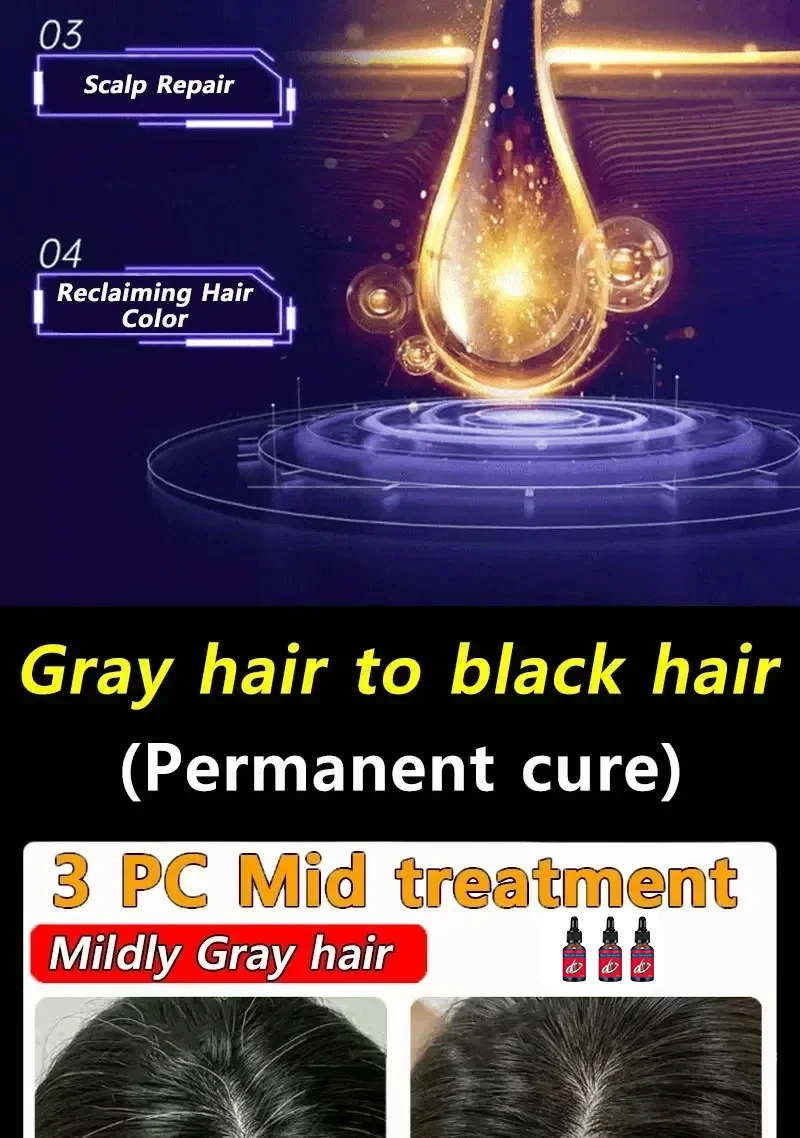 S&eacute;rum Anti-Cheveux Gris Rem&egrave;de Assombrissant Blanc