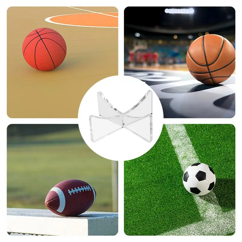 Acrylic Ball Stand Clear Sports Ball Display Rack Bowling Stand Football Soccer Anti-Slip Design For