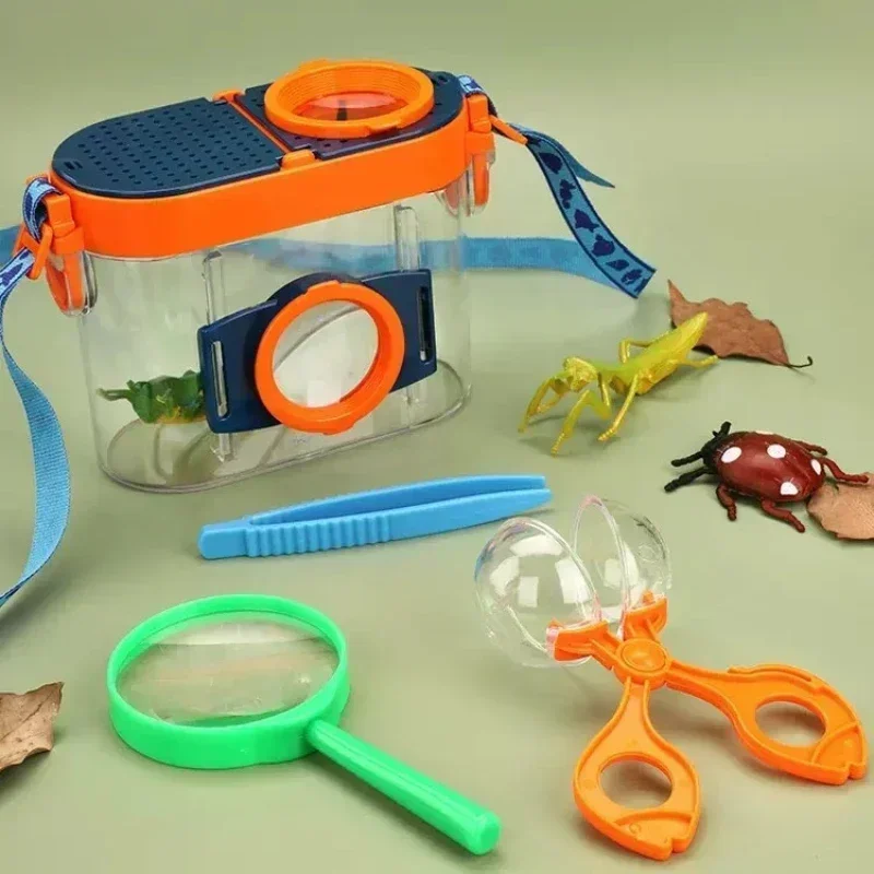 Bug Viewer Outdoor Insect Box Magnifier Observer Kit Insect Catcher Cage Kids Science Nature Exploration Tools Educational Toy educational toys bug catcher toys