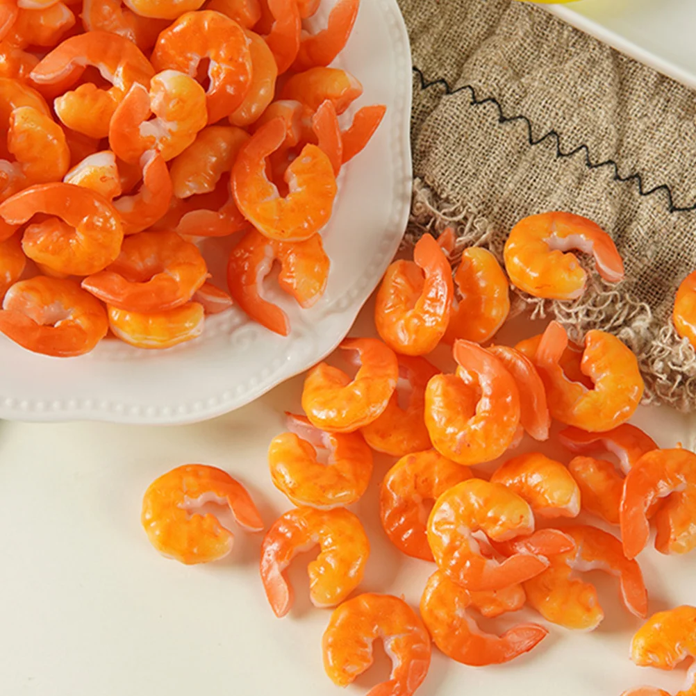 

10 шт. моделированные модели очищенных креветок, реалистичные искусственные модели креветок, настольные украшения для креветок