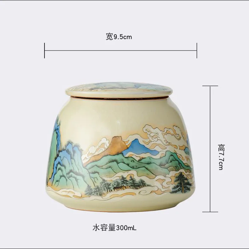 European Style Ceramic Tea Canister Blue and White Porcelain Candy Jar Household Retro Coffee Beans Nuts Powder Storage Jar New 6