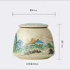 European Style Ceramic Tea Canister Blue and White Porcelain Candy Jar Household Retro Coffee Beans Nuts Powder Storage Jar New 6