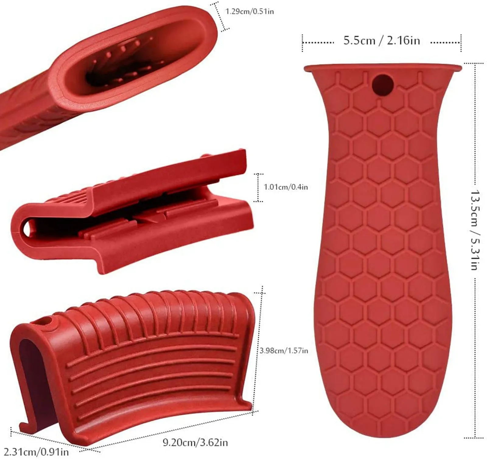 Silicone Pan Handle Cover 4 Piece Set Of Silicone Hot Handle Silicone Pot Handle Cover Insulation Cover Thickened Combination Pot