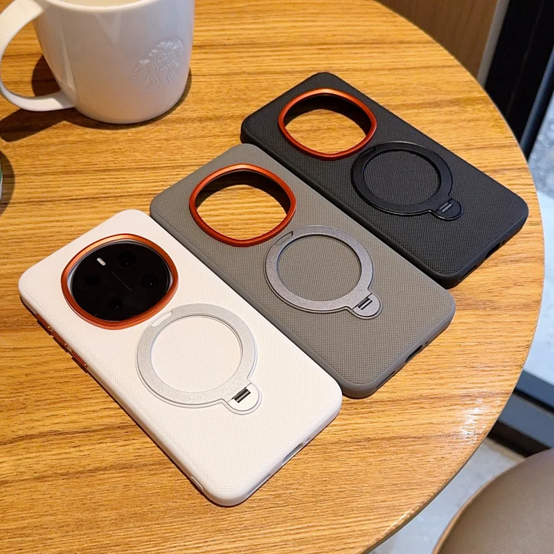 Solid Color Rotating Magnetic Stand Anti-Drop & Anti-Fingerprint Phone Case