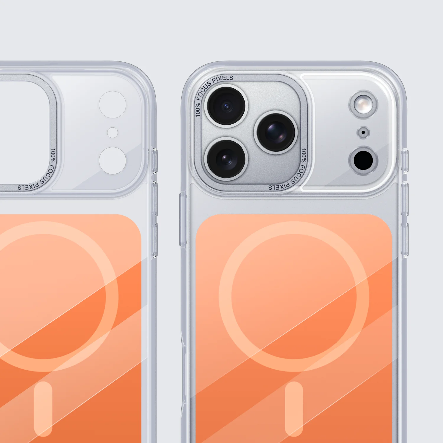Official Clear Magnetic Phone Case with Metal Lens Protector - Shockproof Cover