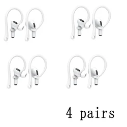 Ergonomic Anti - Slip Ear Hooks for Earbuds (1/2/4 Pairs) (White 4 pairs)