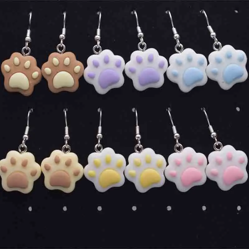 10pcs 20*22mm Mini Cartoon Cat Paw Charms For DIY Decoration Earrings Necklace Fashion Jewelry Accessories