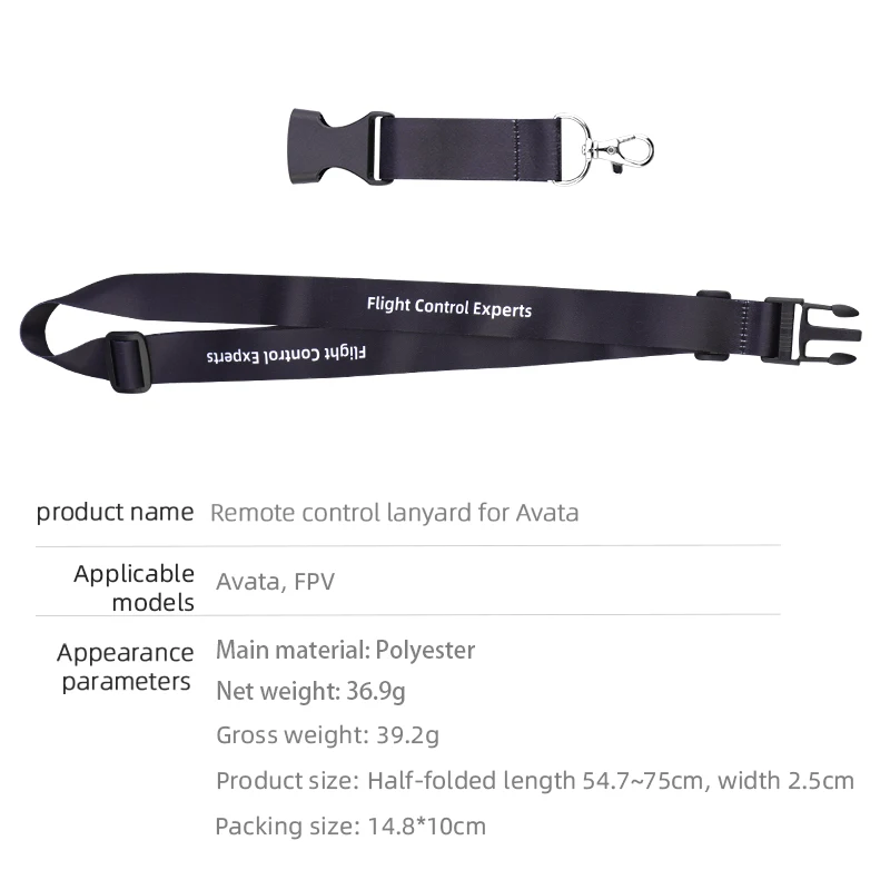 Dragon Touch cordon télécommande drone Avata FPV, lanière cou gris clair