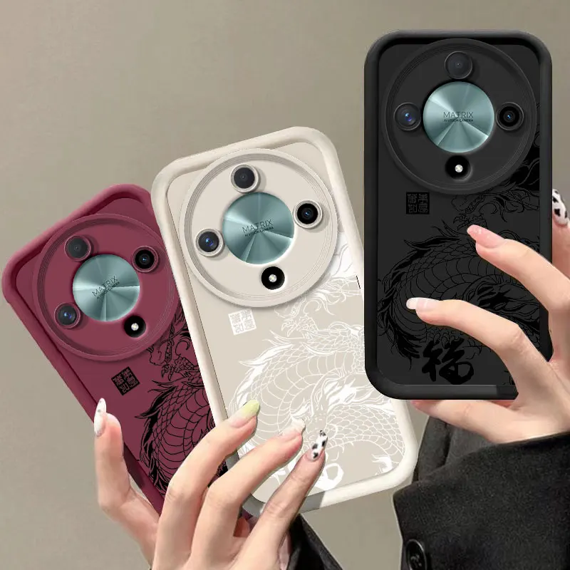 Fashion Dragon Totem Soft Silicone Shockproof Protective Case