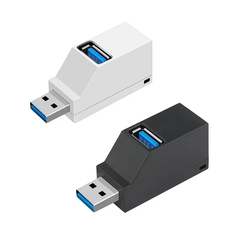 USB 포트 및 2개의 USB 포트가 있는 MacBook//Surface/XPS와 호환되는 USB 허브 - USB 전원 플러그 앤 플레이 분배기, 고속 5Gbps/4