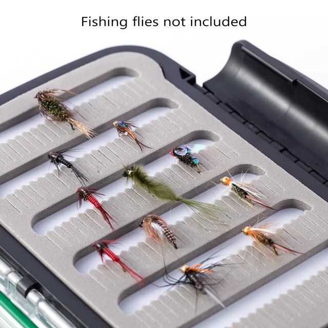 Bassdash Fly Box Waterproof Double Single Sided Flies Box Fishing