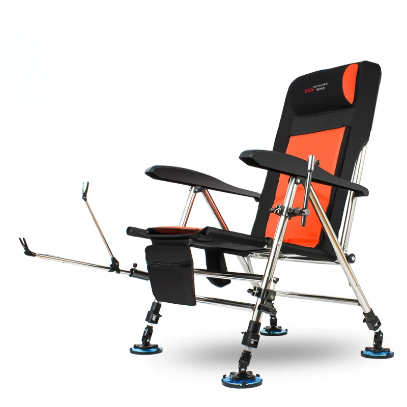 European Style Folding Fishing Chair Portable Lightweight Storage Freshwater Fishing Chair Outdoor Furniture Silla De Pesca FYFC