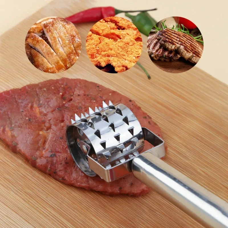 HandheldStainlessSteelRollerMeatTenderizerBeefSteakPorkRib