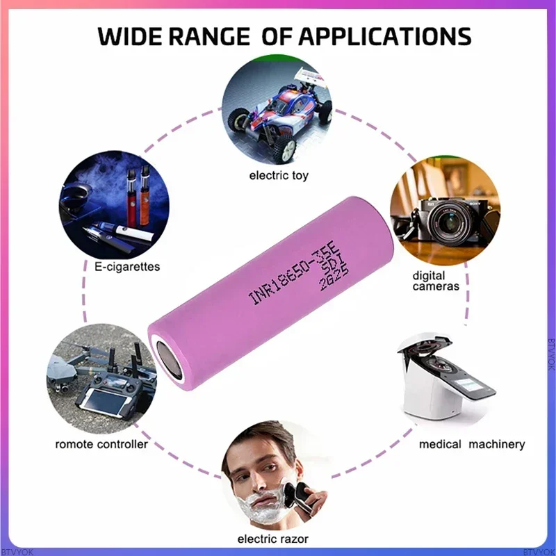 

INR18650-35E 3500mAh 3.7v original power lithium battery suitable for flashlight, laser pen, small fan, power tool battery pack