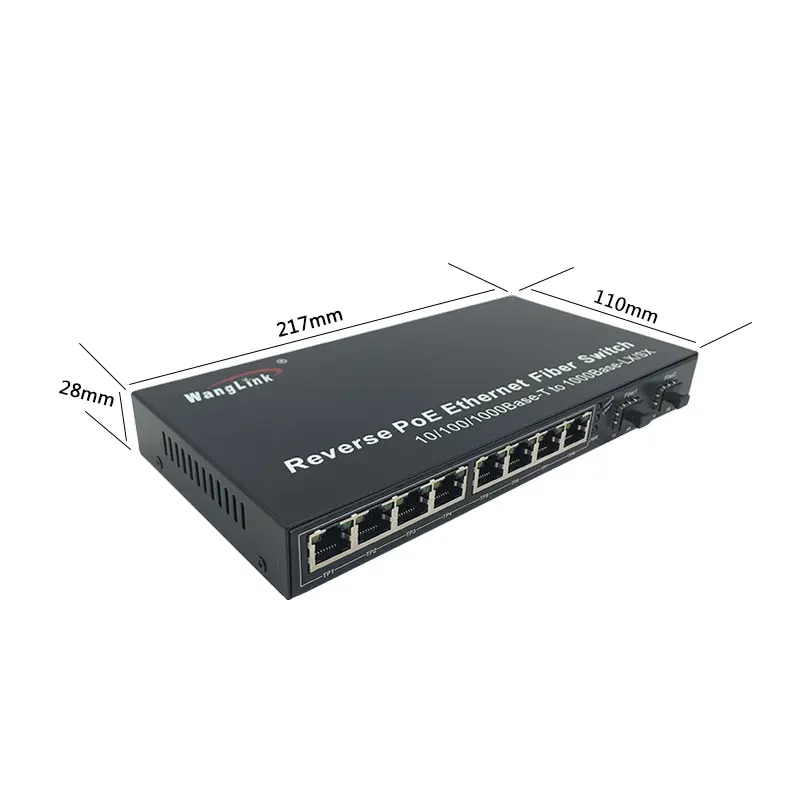 Wanglink-Reverse Power Supply, Gigabit, 8 Port, RPOE, POE Switch, Reverse Poe Switch