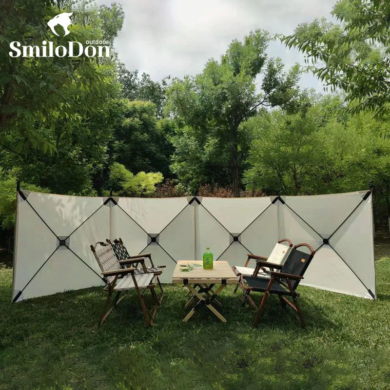 

SmiloDon Large Tarp Windscreen Outdoor Camping Shelter Windproof Picnic Beach Windbreaker Folding Tarp Tent SunShade WindShield