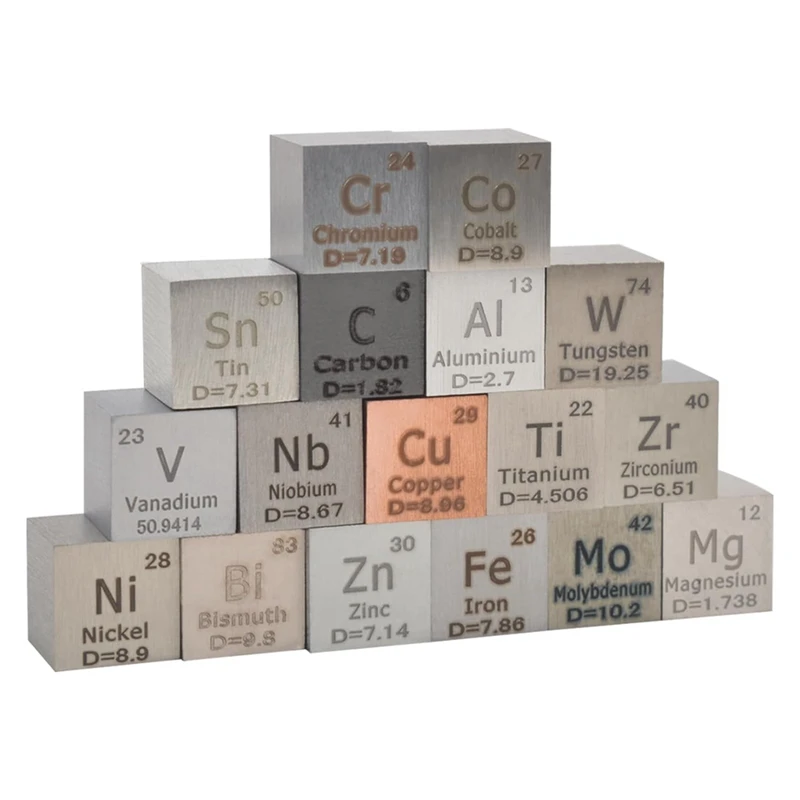 

Hot Elements Square Set 10Mm Density Square (Ti Ni Al C Cu Fe Pb Sn W Mo Bi Zr Nbsn Mg Sb Co Crperiodic Table Series Tion)