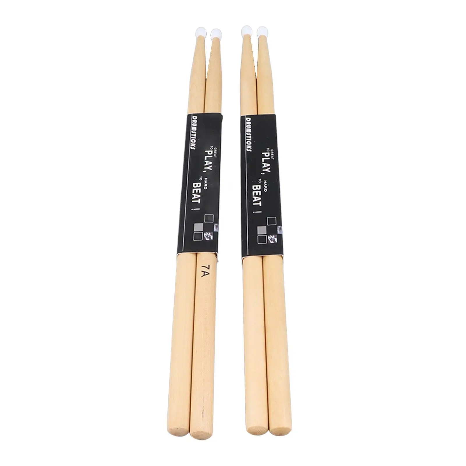Drum Sticks Drum Percussion Accessories 2 Pairs 7A Maple Wood Drumsticks Nylon Tip For Drumming