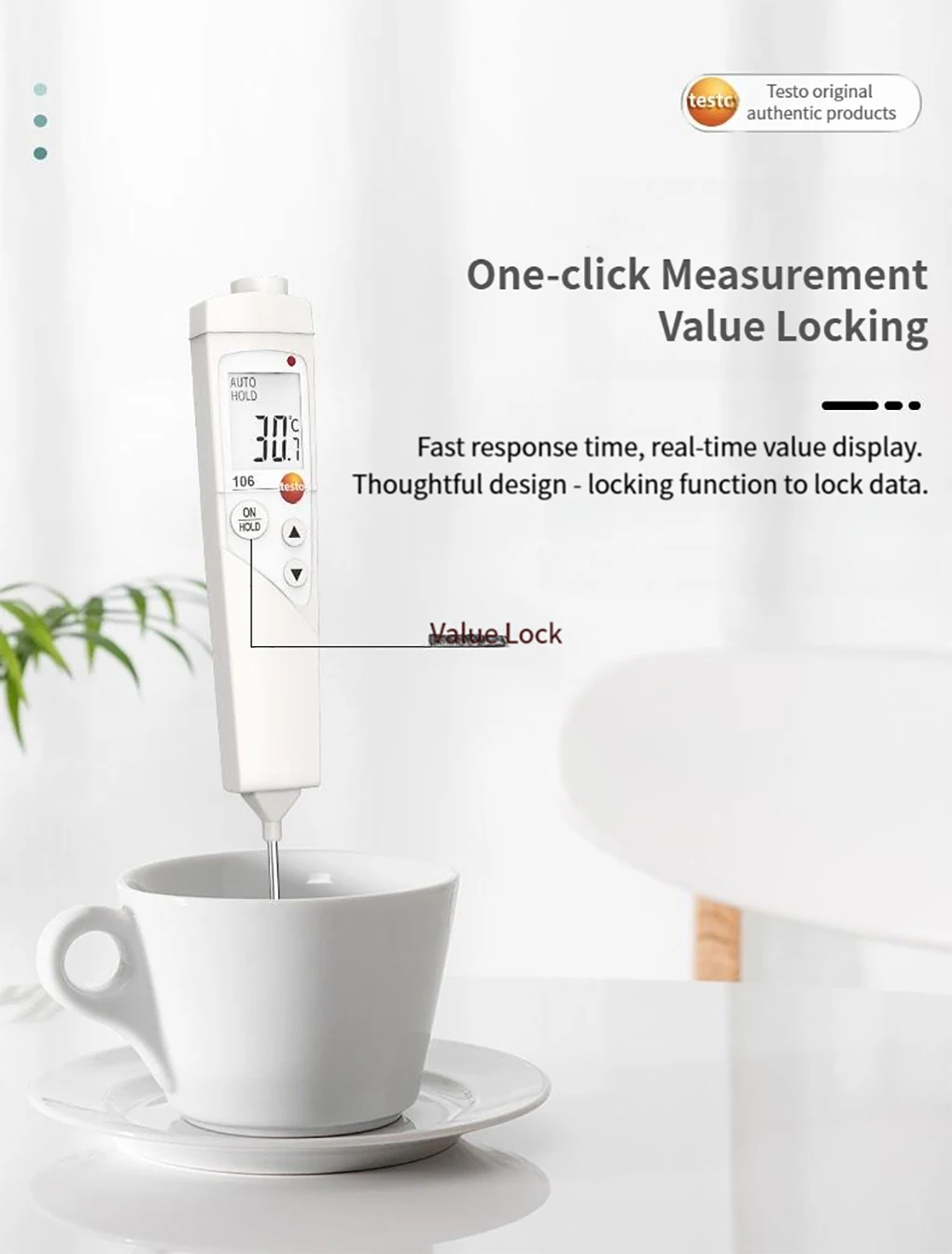 Testo 106 Digital Food Thermometer High Precision Waterproof Kitchen BBQ Thermom