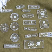Étiquettes Attro Personnalisées pour Vêtements Faites à la Main, en Acrylique Gravé, Sacs de Bricolage, Accessoires de Couture, 50 Pièces 5