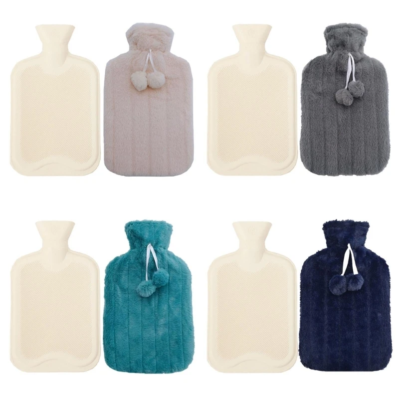 

Winter Safe Hot Watter Bottle with Plush Protective Cover Washable for Female 203C