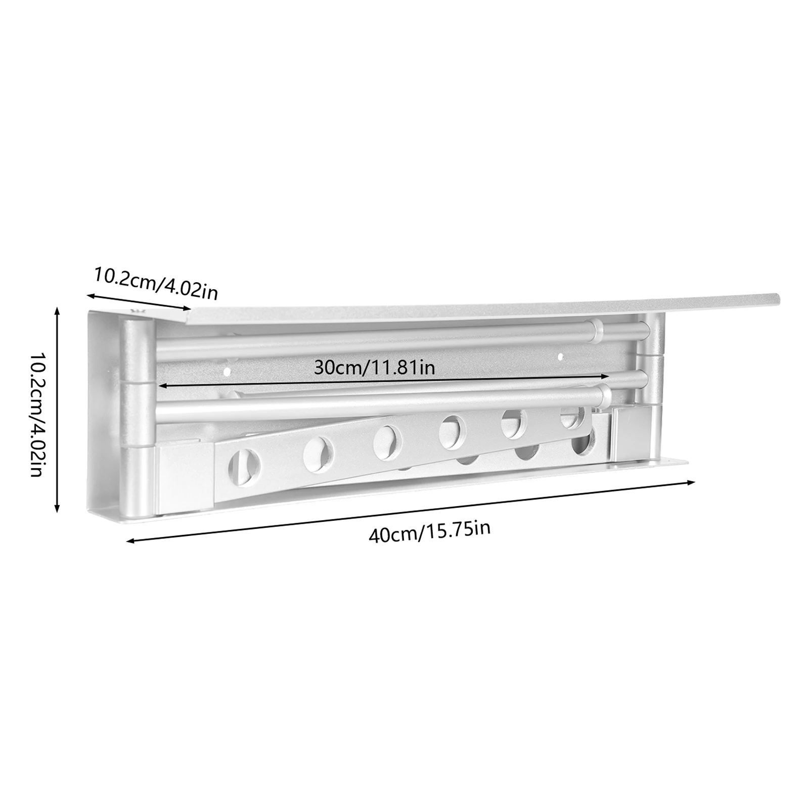 Faltbarer Wand-Wäschetrockner, Wäscheständer, rutschfest, für Badezimmer/Küche/Wäschezimmer/Garagen/Hotels – Detail 2