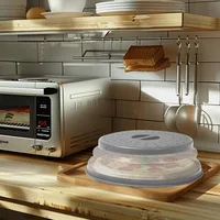 Protection contre les éclaboussures pour micro-ondes, housse pliable pour micro-ondes avec crochet et trou, protection contre les éclaboussures pour assiettes et bols, outils de cuisine, sans BPA 6