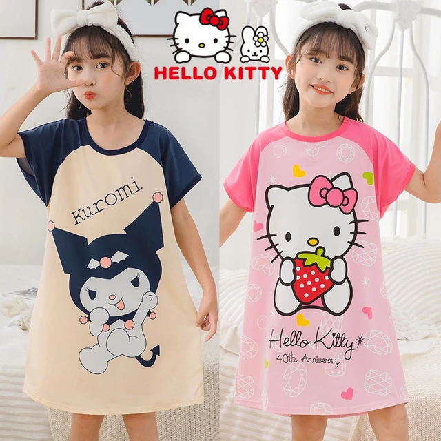 Sanrio Cinnamoroll Kittys terno esportivo infantil, roupas de verão, anime  kawaii, algodão confortável, manga curta para meninas, minha melodia,  casual - AliExpress