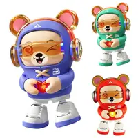Electronic Pets Dancing Toys Light up Electric Heart Bear Toy with Music Cartoon Animal Baby Dancing Walking Musical Toys Gifts 1