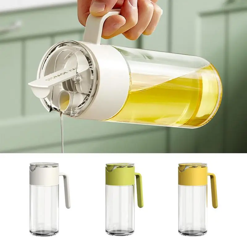 

Bottles For Kitchen Cooking Olive Oil Dispenser Camping BBQ Baking Vinegar Soy Sauce Sprayer Automatic Open & Close Oil Pot