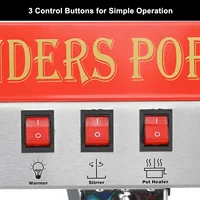 Popcorn Machine with 8 Ounce Kettle Makes Up to 32 Cups, Commercial Popcorn Machine Countertop Popcorn Maker w/Stainless Steel S 2