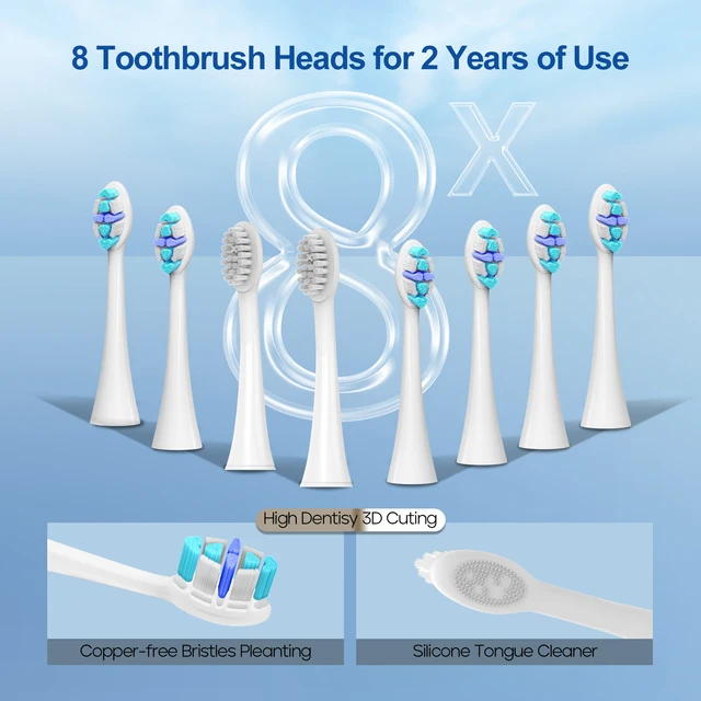 Seago Sonic Toothbrush Electric Toothbrush Seamless Touch Control Button Pressure Sensor 5 Modes IPX7 Waterproof Rechargeable 5