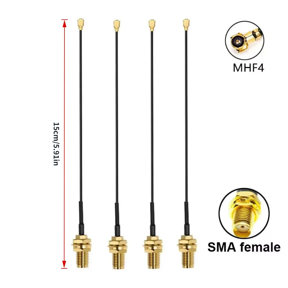 4PCS 고이득 40dBi 4G 5G GSM 풀밴드 무선 스마트 라우터 안테나 신호 증폭기(SMA 남성 커넥터 및 MHF4 피그테일 포함)