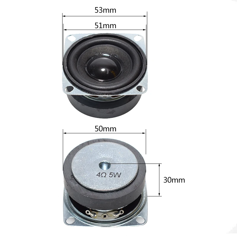 2 inch Full Range Speaker DIY Portable Bluetooth Audio Speakers Horn 4 Ohm 5W 10W for Pc Sound Box Loudspeaker Unit 53mm 2pcs