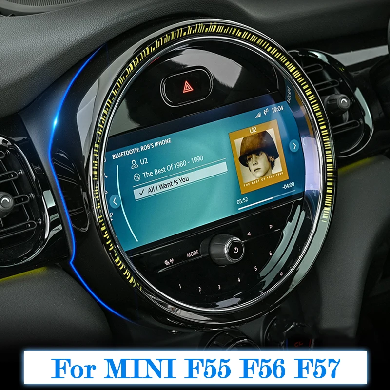 ミニジョンクーパーワークス中期モデル　センターディスプレイリング BMW MINI純正JCW専用センターディスプレイリング