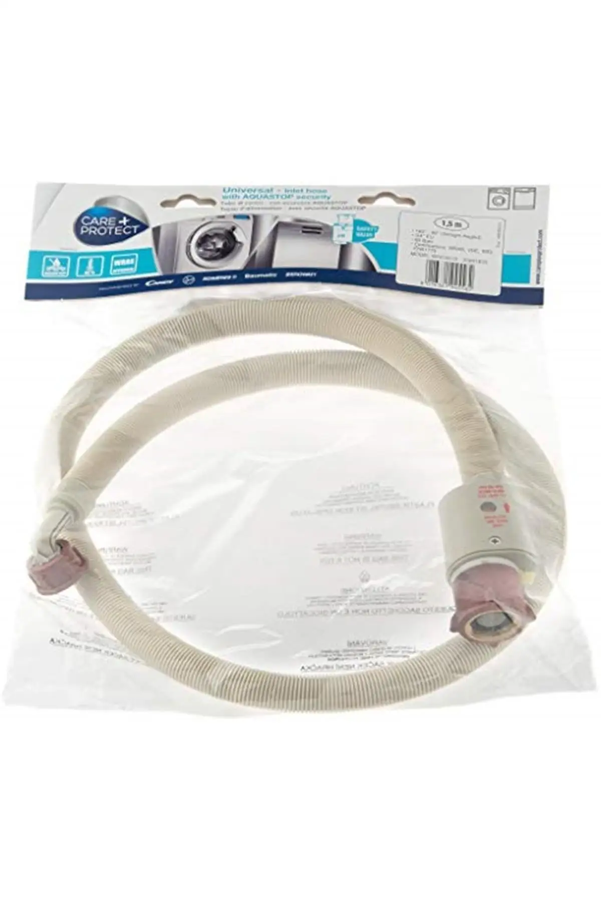 Tubo Di Ingresso Care + Protect Con Valvola Di Sicurezza Aquastop Da 1,5 M