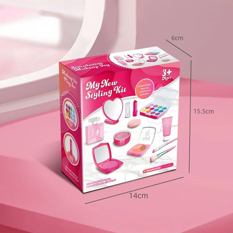 Play Makeup Toy Model-Lipstick and Eyeshadow Kit, Girl Princess Makeup Set，Birthday Gift, Pretend Play, Can't Really