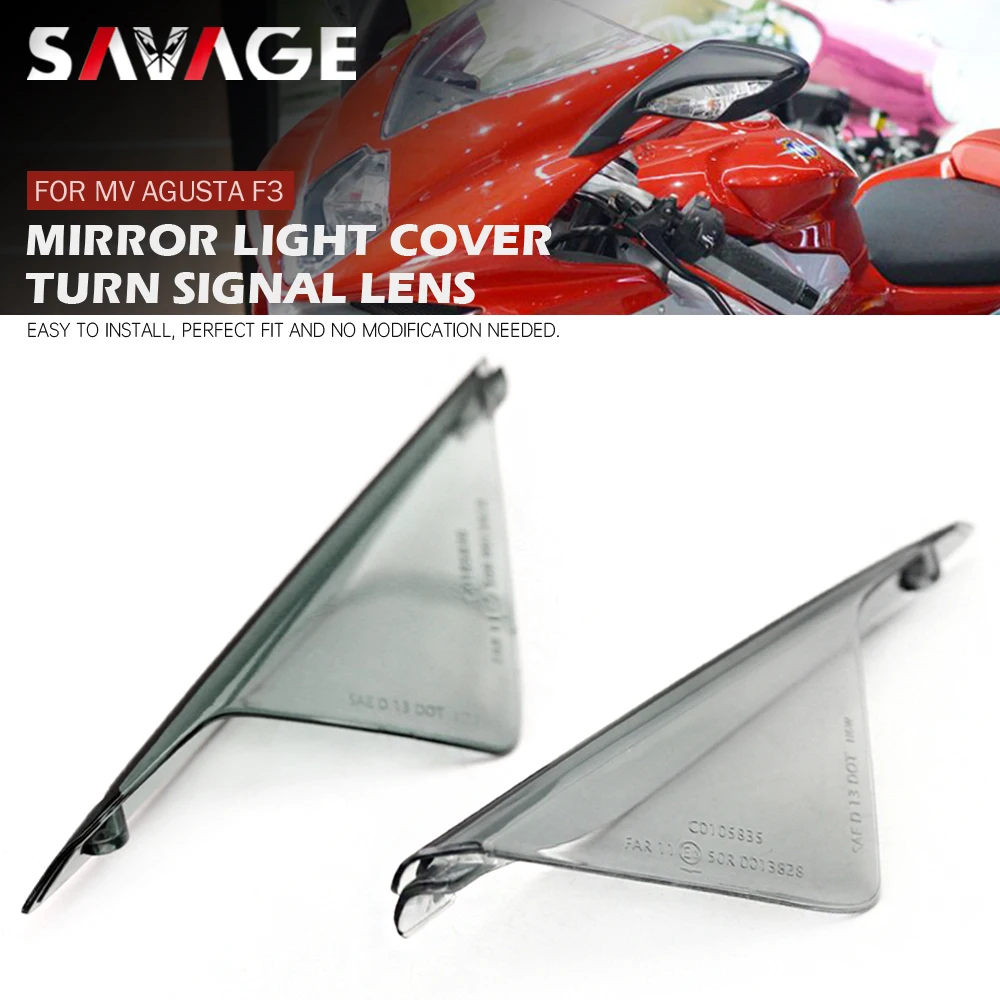 

Front Turn Signal Blinker Lens For MV Agusta F3 675/800 2013-2020 16 18 Motorcycle Accessories Rearview Mirror Light Cover Shell
