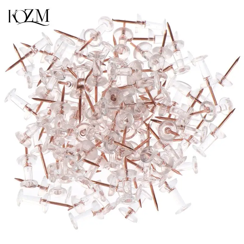 

Push Pins Thumb Thumbtack Board Pins Drawing Photo Wall Studs Office School Supplies Transparent Rose Gold 100pcs