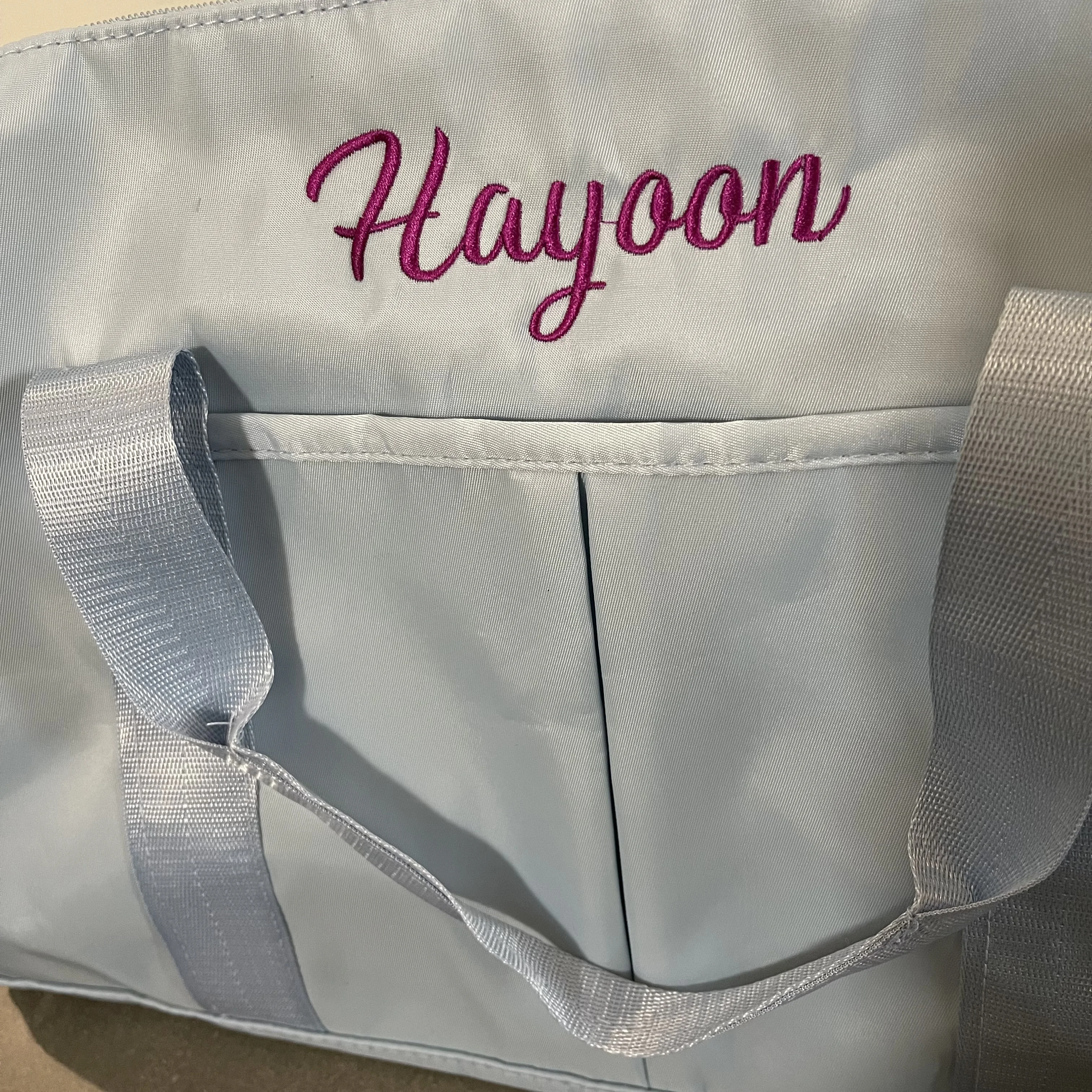 Personalized Custom Large Capacity Dry Wet Separation Fitness Bag, Embroidered Foldable Handbag,Lightweight Traveling Bag