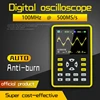 FNIRSI 5012H Handheld Digital Oscilloscope 500MS/s Sampling Rate 10MHz Analog Bandwidth 2.4 Inches Support Waveform Storage 1