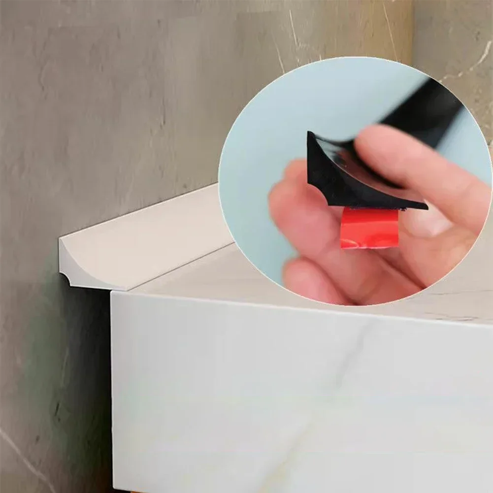 Water Barrier Bendable Silicone Waterstop Strip Kitchen Countertop Retaining Barrier Dry&Wet Separation Door Sealing Strip 1PC