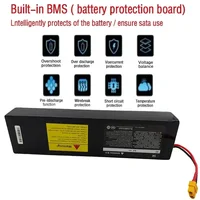 Batterie de ion de litio rechargeable 36V10S3P 100Ah 18650 2000W BMS intégré adecuada pour scooters électriques KUGOO S1,S2,S3 5